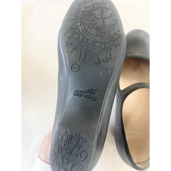 Dansko Loralie Leather Round Toe Ankle Strap Mary Jane Black Size 38 7.5 8 $250 - Picture 9 of 9